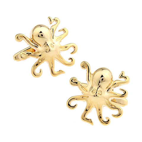 Octopus-Gold  Cufflinks