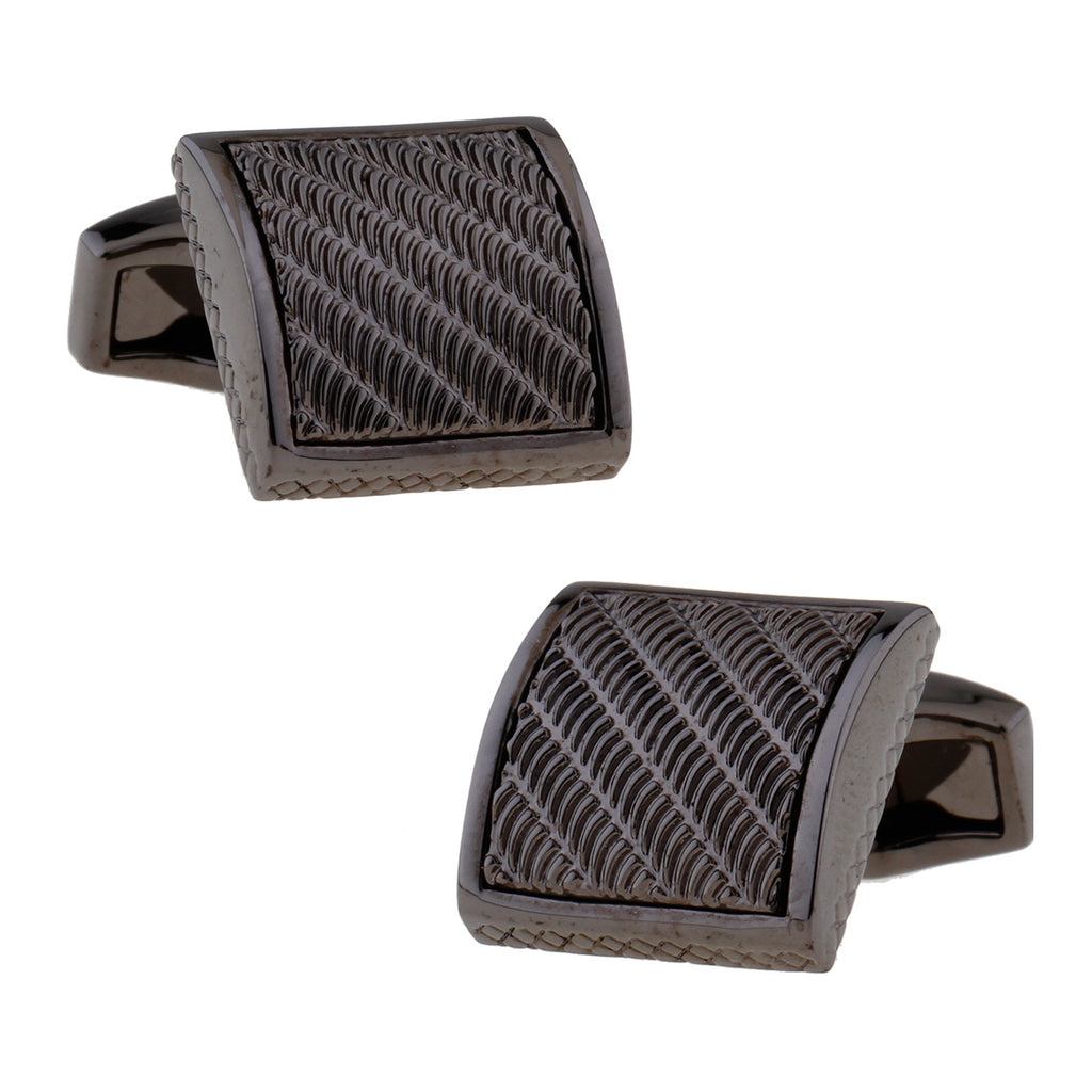Gunmetal Wave Cufflinks