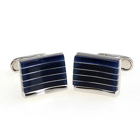 Blue Curve Cufflinks