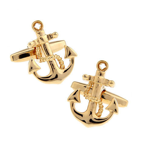 Anchored Gold Cufflinks