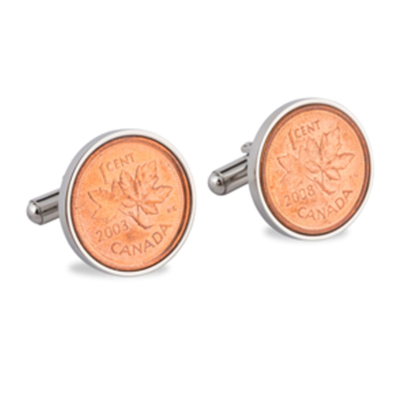 Canadian Penny Cufflinks