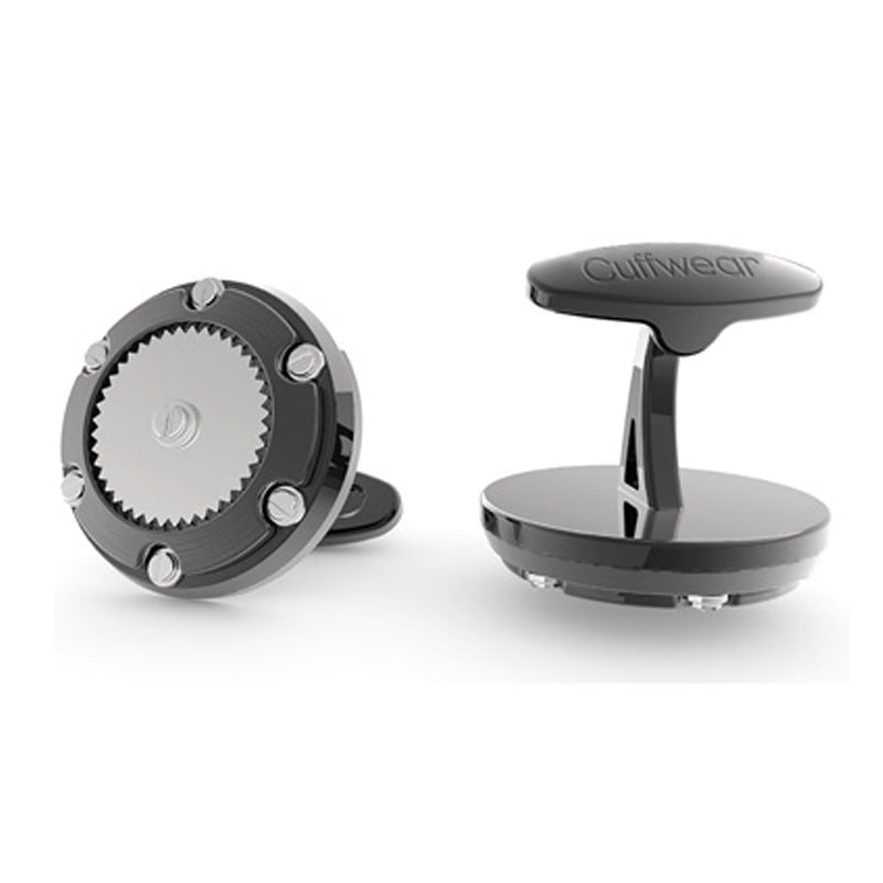 Screwed In Tight - Black Cufflinks