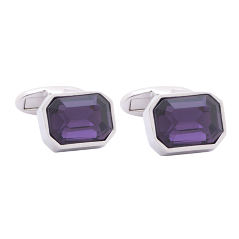 Crystal Purple Cufflinks