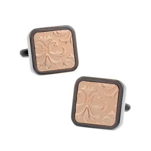Two Tone Floral Cufflinks
