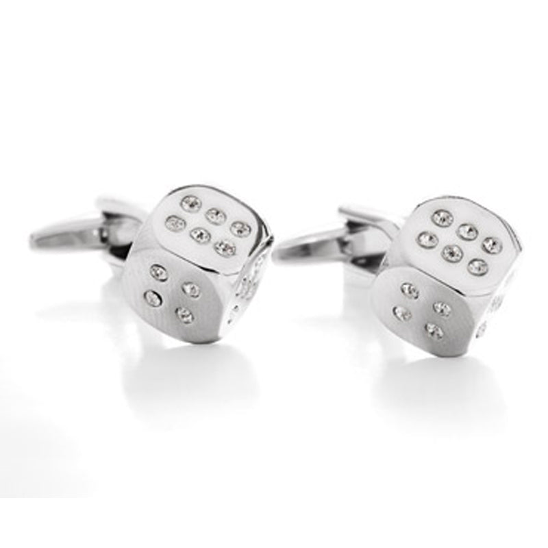 Glam Roller Clear Cufflinks