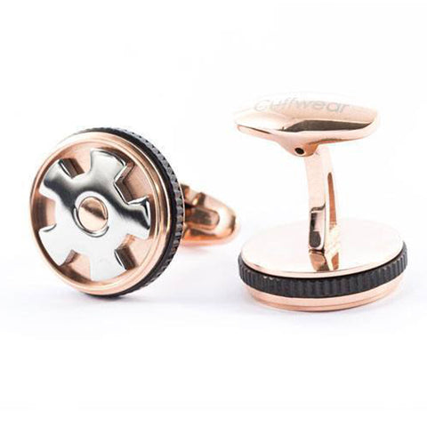 Geared Up - Rose Gold and Stainless Steel