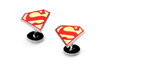 ToyCenter Boutons De Manchettes Superman – Jaunes Et Rouges Pour Fans De Super-Héros